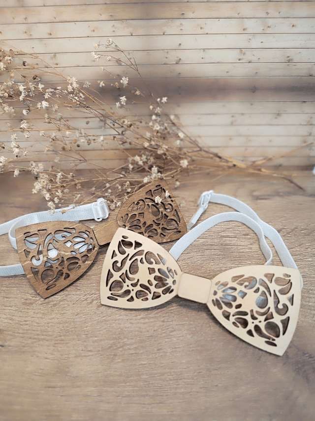 Noeud papillon en bois