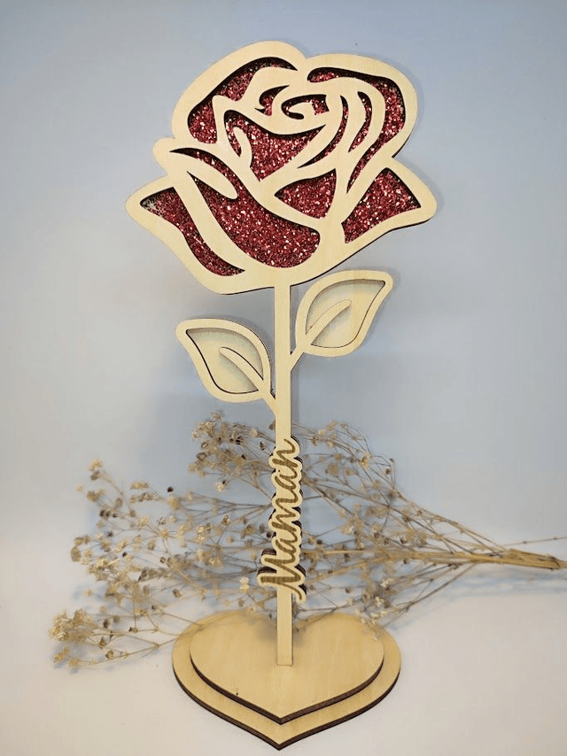Rose en bois