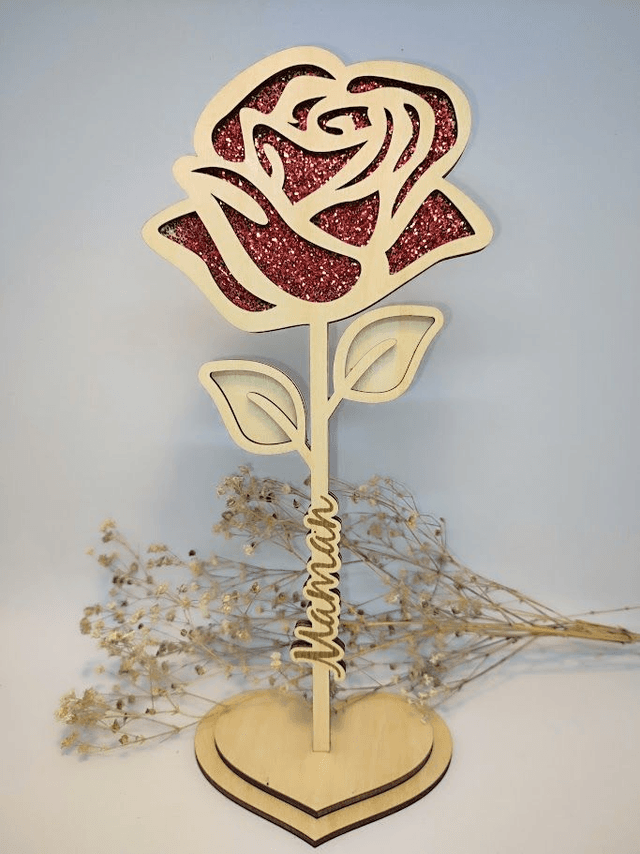 Rose en bois